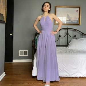 Mori lee lilac purple bridesmaids dress size 0 shortned or height of 5’2”